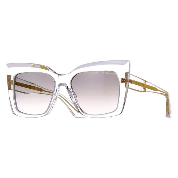 New DITA Telemaker Transparent Square DTS704 03 Sunglasses Women - Picture 1 of 5